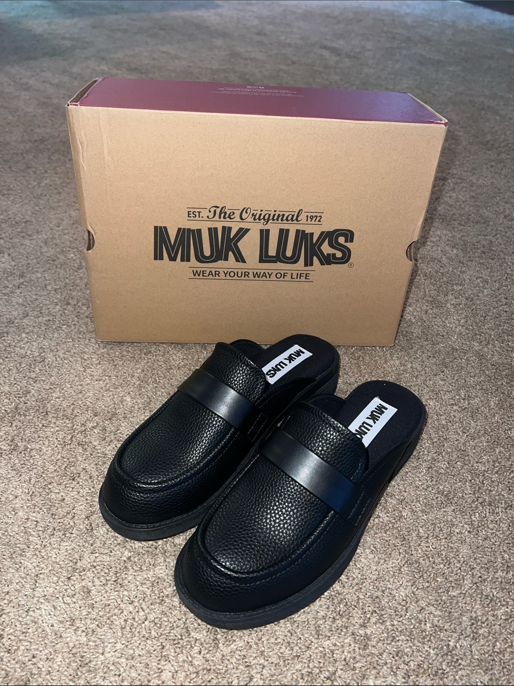Muk Luks Vivian Mule in Black